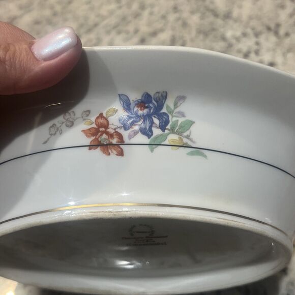 Antique Haviland Oval Serving Bowl 1920-1930 Limoges France Gold Rim‎ 9.5X7.25" - Picture 6 of 13